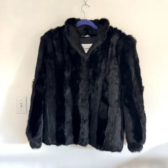 Vintage Wilsons Leather 100% Real rabbit fur coat Jacket - Picture 1 of 7